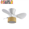 VENTILADOR DC 24W OLGA BLANCO/MAD.CLARA-HAYA 3 ASPAS 6VEL. 2390LM 3 COLORES,REMOTO,MEMORIA,TEMPORIZADOR 70D