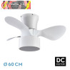 VENTILADOR DC 24W KOS BLANCO 3 ASPAS 60D 6 VEL. 2390LM 3000-4500-6000K C/REMOTO,MEMORIA Y TEMPORIZADOR