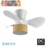 VENTILADOR DC 24W KOS BLANCO/HAYA 3 ASPAS 60D 6 VEL. 2390LM 3000-4500-6000K C/REMOTO, MEMORIA Y TEMPORIZADOR