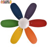VENTILADOR DC ALVES 2XE27 BLANCO 6 ASPAS REVERSIBLES PASTEL/NITENSO 41X85D C/ REMOTO Y TEMPORIZADOR
