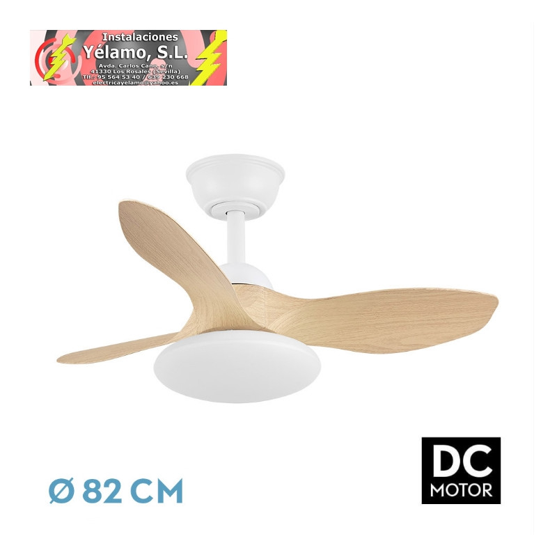 VENTILADOR DC PARAMO 36W 2880LM BLANCO/HAYA 3ASPAS 82D 3000K,4500K,6000K,REMOTO+TEMPORIZADOR+MEMORIA