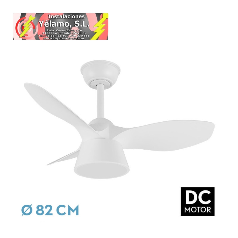 VENTILADOR DC CUBICO 36W 2680LM BLANCO 3 ASPAS 82D 3000K,4500K,6000K,REMOTO+TEMPORIZADOR+MEMORIA