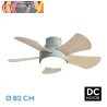 VENTILADOR 25W DC VERDE GREGARIO 5 ASPAS REVERSIB. BLANCO/HAYA 6 VEL. 3000-4000-6000K 82D REMOTO,MEMORIA Y TEMPORIZADOR