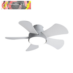 VENTILADOR 25W DC GRIS GREGARIO 5 ASPAS REVERSIBLES BLANCO/HAYA 6VEL.3000-4000-6000K 82D REMOTO,MEMORIA Y TEMPORIZADOR