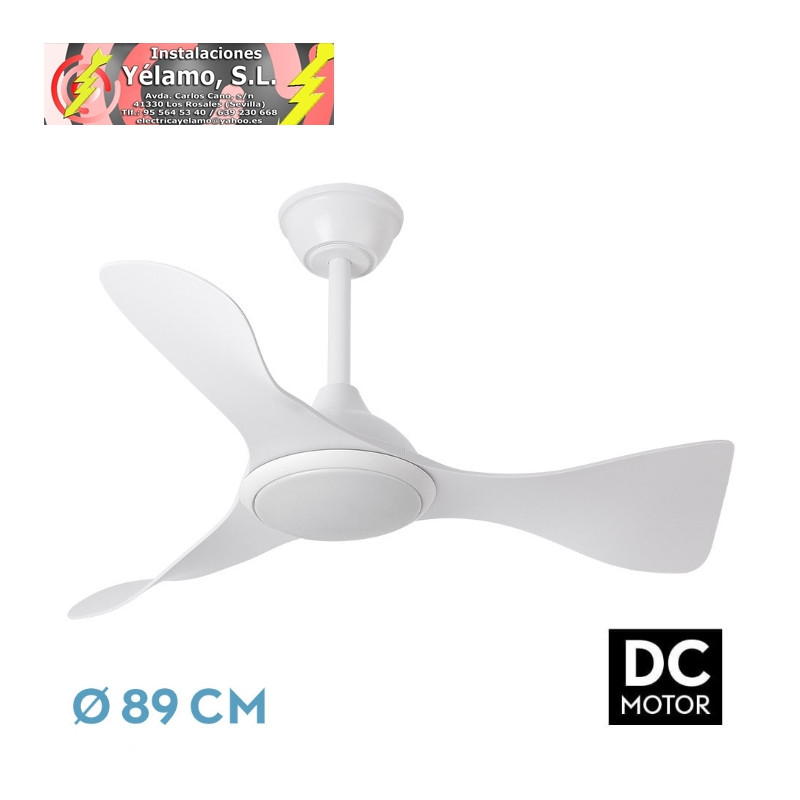 VENTILADOR DC CAIMAN 36W 3600LM BLANCO 89D 3ASP 6V 3000-4500-6500K REMOTO+REG.INTENSIDAD+MEMORIA+TEMPORIZADOR