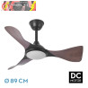 VENTILADOR DC CAIMAN 36W 3600LM NEGRO/ROBLE 89D 3ASPAS 6VEL 3000-4500-6500K REMOTO+REG.INTENSIDAD+MEMORIA+TEMPORIZADOR