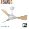 VENTILADOR DC CAIMAN 36W 3600LM BLANCO/HAYA 89D 3ASPAS 6VEL 3000-4500-6500K REMOTO+REG.INTENSIDAD+MEMORIA+TEMPORIZADOR