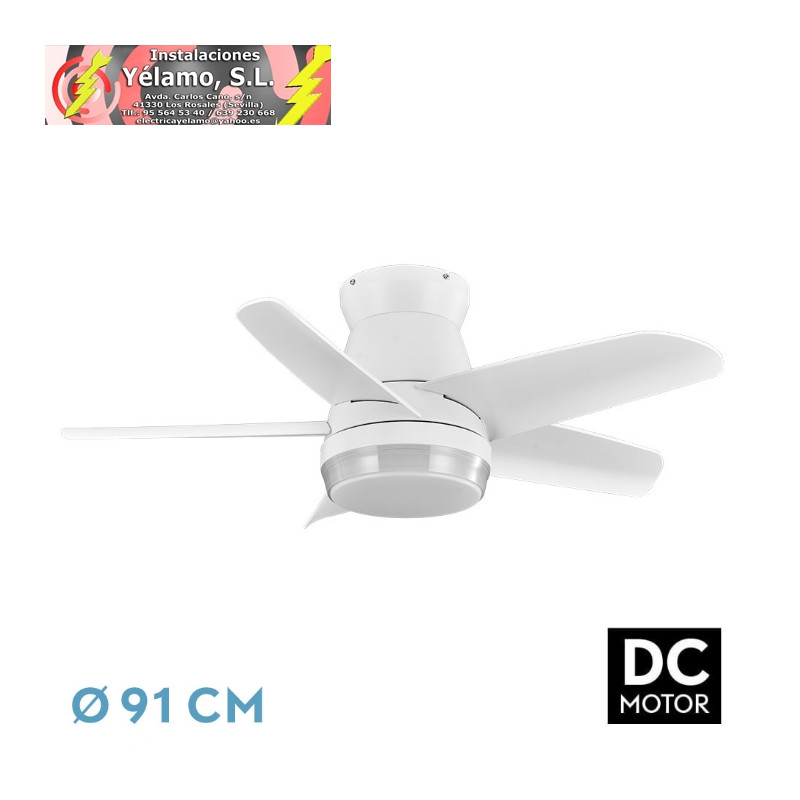 VENTILADOR DC NEUTRON 24W 2400LM BLANCO 5 ASPAS 91D 3000K,4500K,6000K, REMOTO+TEMPORIZADOR+MEMORIA