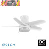 VENTILADOR DC NEUTRON 24W 2400LM BLANCO 5 ASPAS 91D 3000K,4500K,6000K, REMOTO+TEMPORIZADOR+MEMORIA