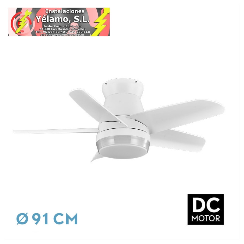 VENTILADOR DC NEUTRON 24W 2400LM BLANCO 5 ASPAS 91D 3000K,4500K,6000K,REMOTO+TEMPORIZADOR+MEMORIA