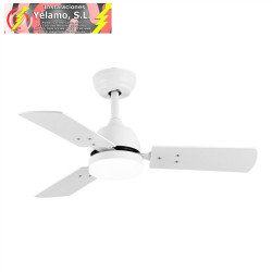 VENTILADOR DC PORTICO 20W BLANCO 3 ASPAS BLANCO/HAYA 6VEL. 3000K,4000K,6500K 2350LM REMOTO, MEMORIA, TEMPORIZADOR 91,4D