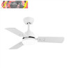 VENTILADOR DC PORTICO 20W BLANCO 3 ASPAS BLANCO/HAYA 6VEL. 3000K,4000K,6500K 2350LM REMOTO, MEMORIA, TEMPORIZADOR 91,4D