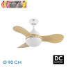 VENTILADOR DC SOLIDO 24W BLANCO 3ASPAS HAYA 91D 2640LM 3000-4000-6500K REMOTO+MEMORIA+TEMPORIZADOR