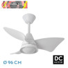 VENTILADOR DC JAGUAR 30W 3000LM BLANCO 96D 3ASPAS 6VEL 3000-4500-6500K REMOTO+REG.INTENSIDAD+MEMORIA+TEMPORIZADOR