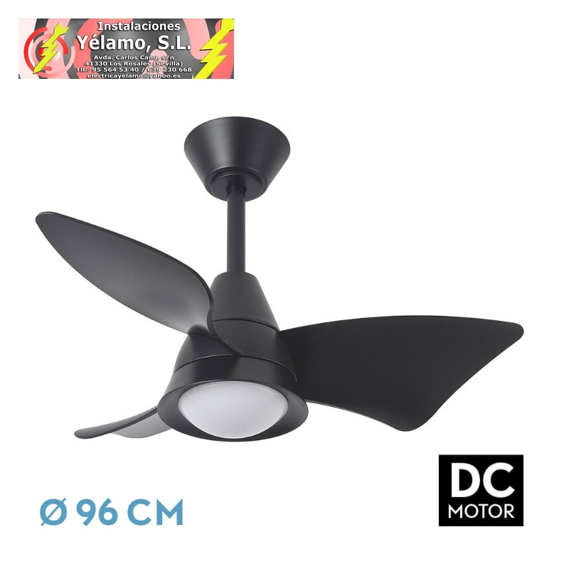 VENTILADOR DC JAGUAR 30W 3000LM NEGRO 96D 3ASPAS 6VEL 3000-4500-6500K REMOTO+REG.INTENSIDAD+MEMORIA+TEMPORIZADOR