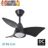 VENTILADOR DC JAGUAR 30W 3000LM NEGRO 96D 3ASPAS 6VEL 3000-4500-6500K REMOTO+REG.INTENSIDAD+MEMORIA+TEMPORIZADOR