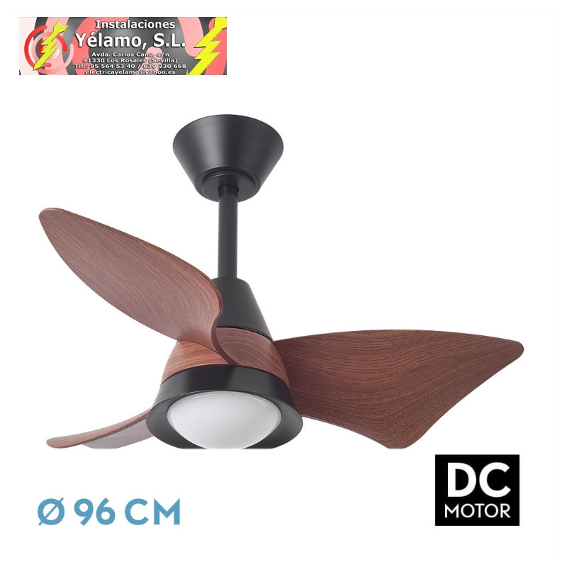 VENTILADOR DC JAGUAR 30W 3000LM NEGRO/ROBLE 96D 3ASPAS 6VEL 3000-4500-6500K REMOTO+REG.INTENSIDAD+MEMORIA+TEMPORIZADOR