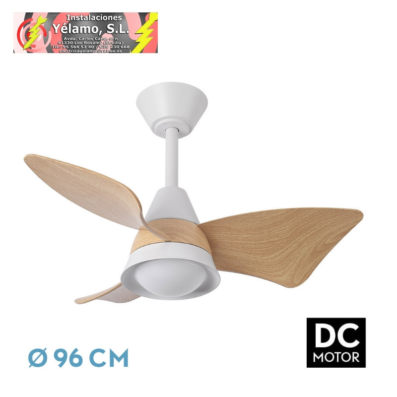 VENTILADOR DC JAGUAR 30W 3000LM BLANCO/HAYA 96D 3ASPAS 6VEL 3000-4500-6500K REMOTO+REG.INTENSIDAD+MEMORIA+TEMPORIZADOR