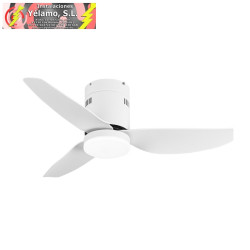 VENTILADOR DC BORAX 20W BLANCO 3ASPAS 6VEL 3000-4000-6500K 2350LM REMOTO, MEMORIA, TEMPORIZADOR 27X101X101cm