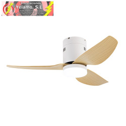 VENTILADOR DC BORAX 20W BLANCO 3ASPAS HAYA 6VELOCIDADES 2350LM REMOTO, MEMORIA Y TEMPORIZADOR 27X101X101cm