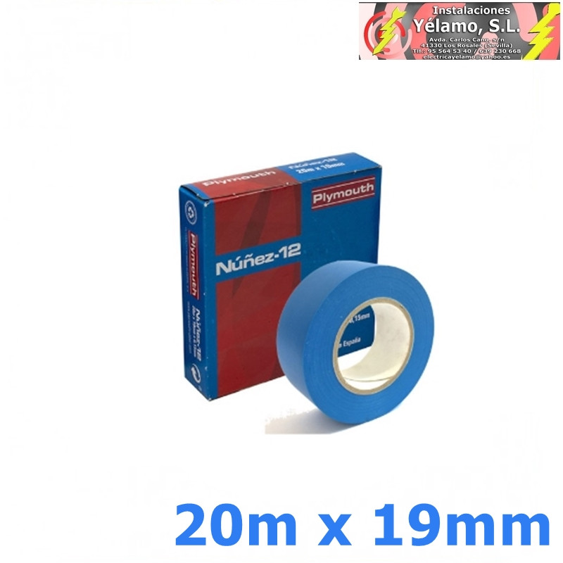 CINTA AISLANTE 19mm x 20m AZUL