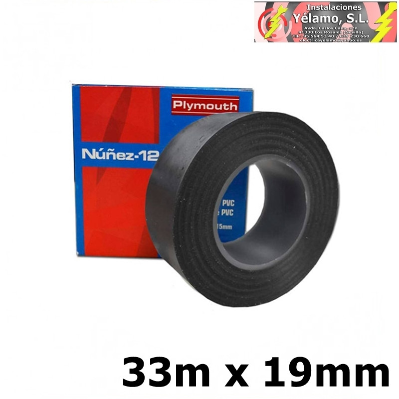 CINTA AISLANTE 19mm x 33m NEGRA