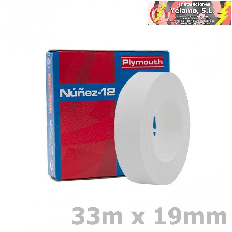 CINTA AISLANTE 19mm x 33m BLANCA