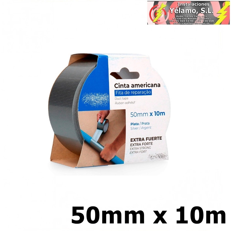 CINTA AMERICANA GRIS 50mm x 10m