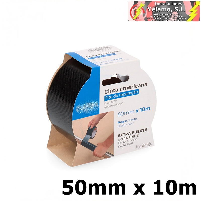 CINTA AMERICANA NEGRA 50mm x 10m