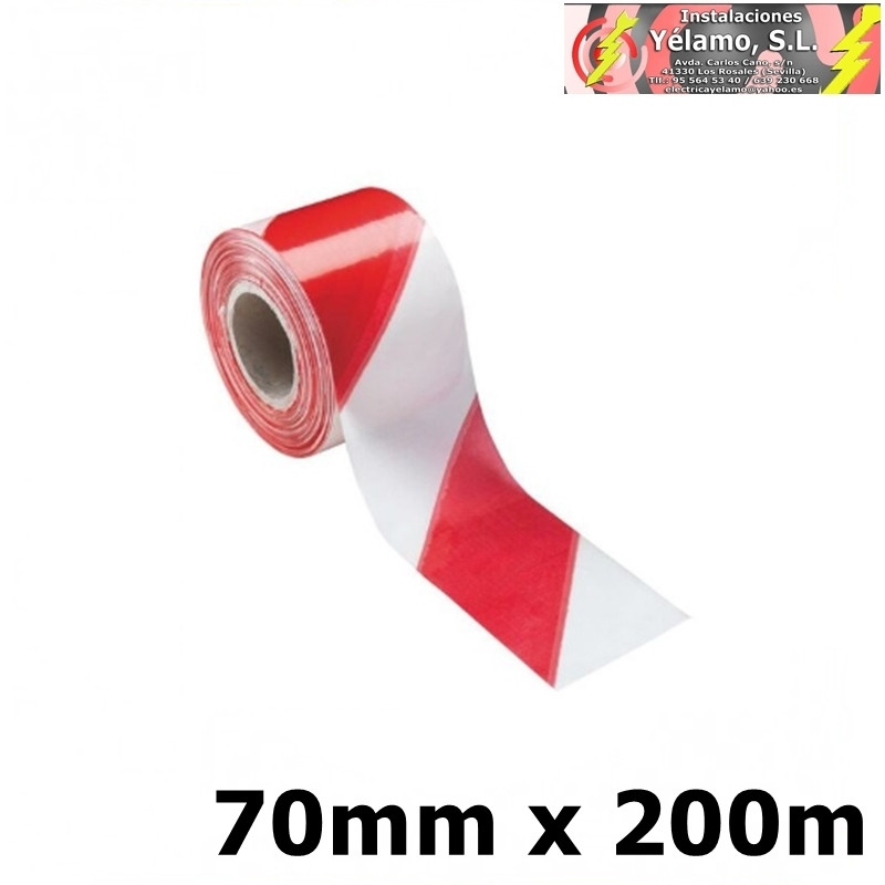 CINTA SEÑALIZACIÓN ROJO/BLANCO 200m