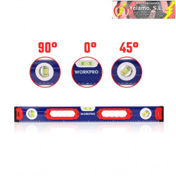 NIVEL CON BASE MÁGNETICA 60cm WORKPRO