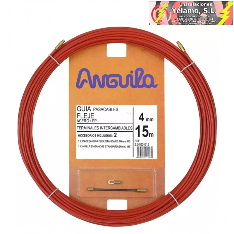 GUIA PASACABLES PROFESIONAL DE FIBRA 15m x 4mm