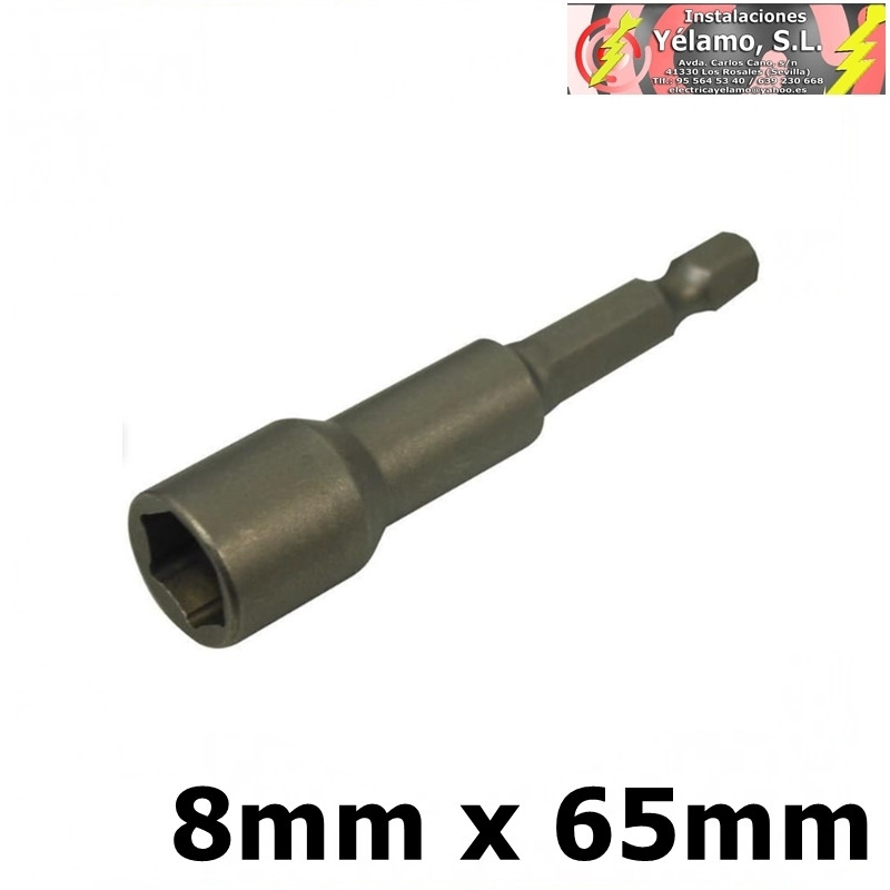 PUNTA TALADRO VASO MAGNÉTICO HEXAGONAL 8mm (1 unidad)