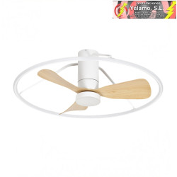 VENTILADOR DC OPORTO 56W BLANCO/HAYA 3ASP.84D 5600LM 3000-4000-6500K 6VEL REMOT, TEMPO, 3INT.RG