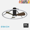 VENTILADOR DC OPORTO 56W NEG/MARR 3ASP.84D 5600LM 3000-4000-6000K 6VEL REMOT,TEMPOR,3INT.RG