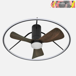 VENTILADOR DC OPORTO 56W NEG/MARR 3ASP.84D 5600LM 3000-4000-6000K 6VEL REMOT,TEMPOR,3INT.RG