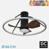 VENTILADOR DC OPORTO 46W NEG/MARR 3ASP.66D 4600LM 3000-4000-6000K 6VEL REMOT,TEMPO,3INT.RG