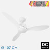 VENTILADOR DC SERPA 24W BLANCO 3ASPAS 6VEL 107D 2424 LM 3000-4000-6500K REMOTO+REGULADOR INTENSIDAD+TEMPORIZADOR+MEMORIA