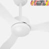 VENTILADOR DC SERPA 24W BLANCO 3ASPAS 6VEL 107D 2424 LM 3000-4000-6500K REMOTO+REGULADOR INTENSIDAD+TEMPORIZADOR+MEMORIA