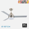 VENTILADOR DC LEGIO 26W NIQUEL 3ASPAS PLAYA/HAYA 107D 2950LM 3000-4000-6000K REMOTO+MEMORIA+TEMPORIZADOR