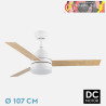 VENTILADOR DC LEGIO 26W BLANCO 3ASPAS BLANCO/HAYA 107D 2950LM 3000-4000-6000K REMOTO+MEMORIA+TEMPORIZADOR