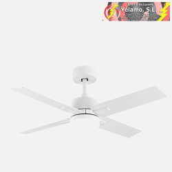 VENTILADOR DC TALCO 20W BLANCO 4ASP.BLANCO/HAYA 6VELOCIDADES 3000-4000-6500K 2350LM REMOTO,MEMORIA,TEMPORIZADOR 106D