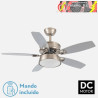 VENTILADOR 30W DC BRAW NIQUEL 5 ASPAS PLATA/HAYA 6VEL. 3 COLORES 106.7D C/REMOTO,MEMORIA Y TEMPORIZADOR 2850LM