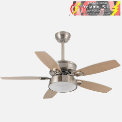 VENTILADOR 30W DC BRAW NIQUEL 5 ASPAS PLATA/HAYA 6VEL. 3 COLORES 106.7D C/REMOTO,MEMORIA Y TEMPORIZADOR 2850LM