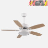 VENTILADOR 30W DC BRAW BLANCO 5 ASPAS BLANCO/HAYA 6VEL. 3 COLORES 106,7D C/REMOTO, MEMORIA Y TEMPORIZADOR 2850LM