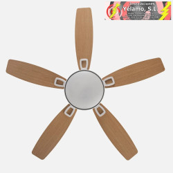 VENTILADOR 30W DC BRAW BLANCO 5 ASPAS BLANCO/HAYA 6VEL. 3 COLORES 106,7D C/REMOTO, MEMORIA Y TEMPORIZADOR 2850LM