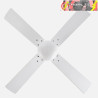 VENTILADOR DC SOFIA 2XE27 BLANCO 4 ASPAS REV.BLANCA/HAYA 40X107D C/REMOTO TEMPORIZADOR
