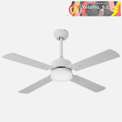 VENTILADOR 18W DC HUPE BLANCO 4ASP.6 VEL.107D REMOTO,MEMORIA Y TEMP.3000-4000-6000K