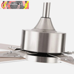 VENTILADOR 18W DC HUPE NIQUEL 4ASP.6 VEL.107D REMOTO,MEMORIA Y TEMP.3000-4000-6000K