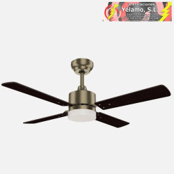 VENTILADOR 18W DC HUPE CUERO 4ASP.6 VEL. 107D REMOTO,MEMORIA Y TEMP.3000-4000-6000K